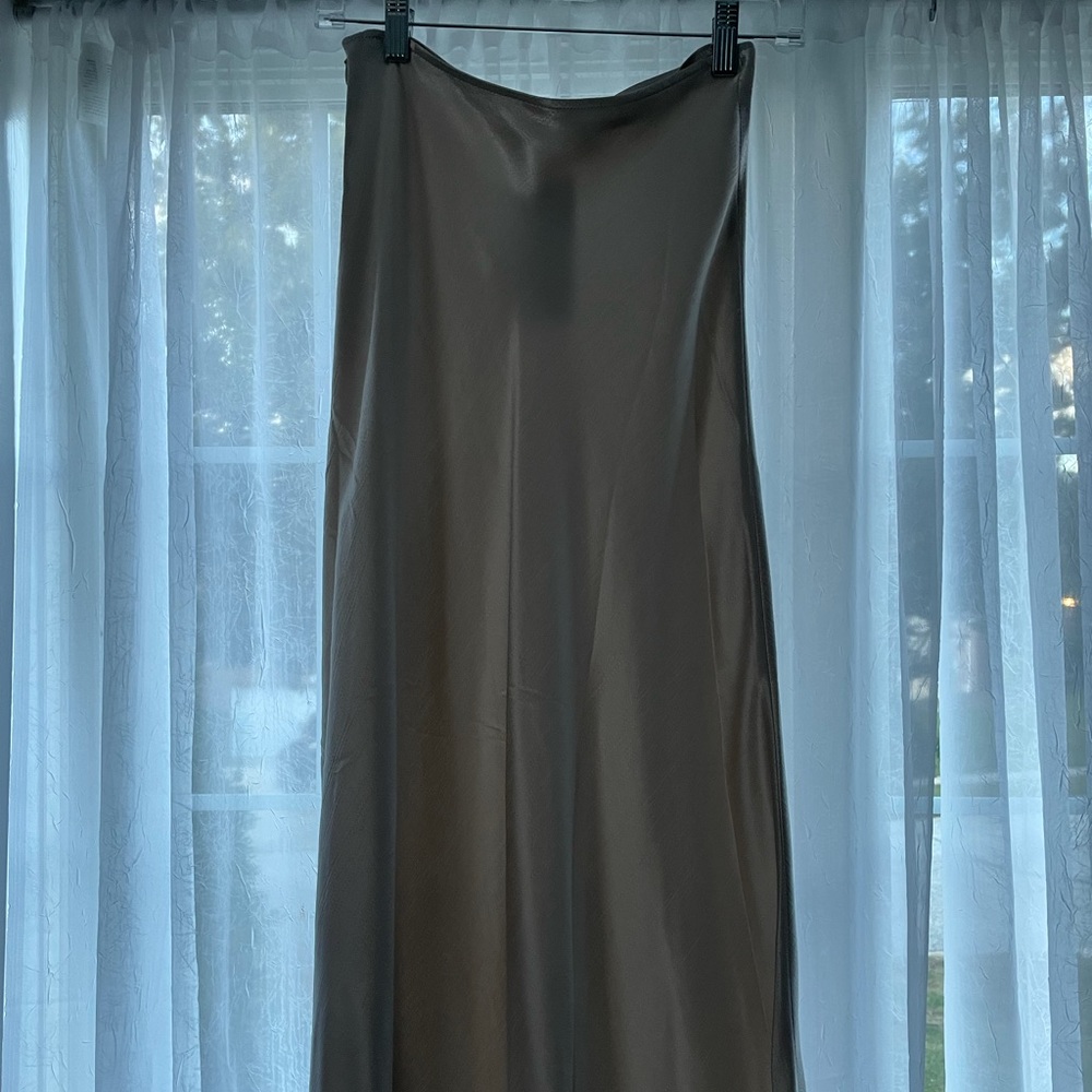 Nasty Gal Gold Silky Skirt